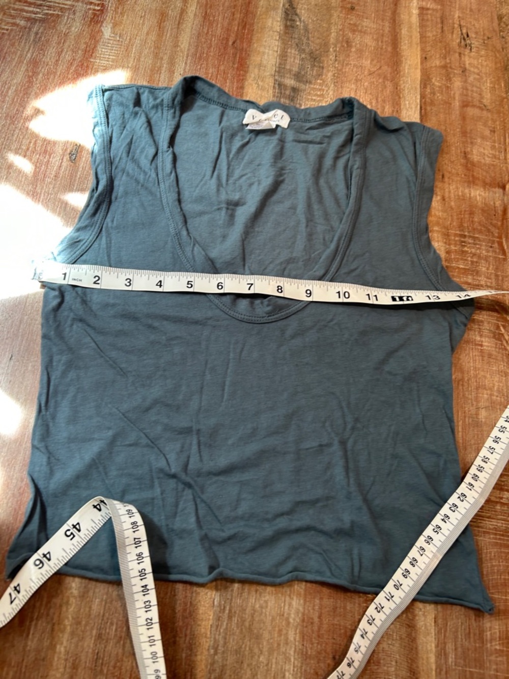 Velvet by Graham & Spencer Slate Blue Deep Scoop Neck Cropped Tank - Picture 4 of 6